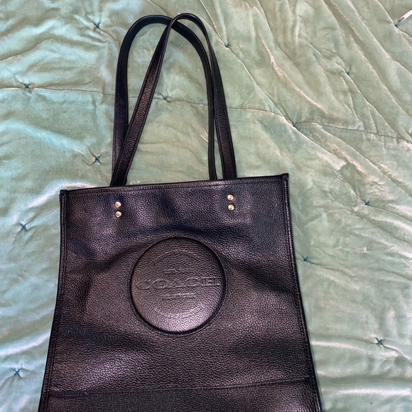 Black leather Coach bag - Picture 3 of 9